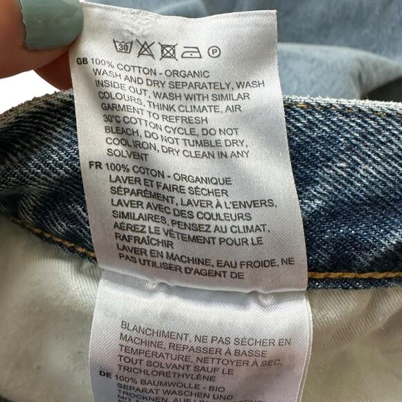 TOTEME Classic Cut Denim Light Wash Ankle Frayed Denim Jeans Women's Size 27 - Picture 12 of 14